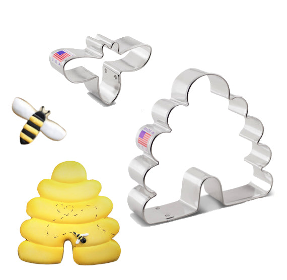 Bumble Bee + Hive Cookie Cutters | www.sprinklebeesweet.com