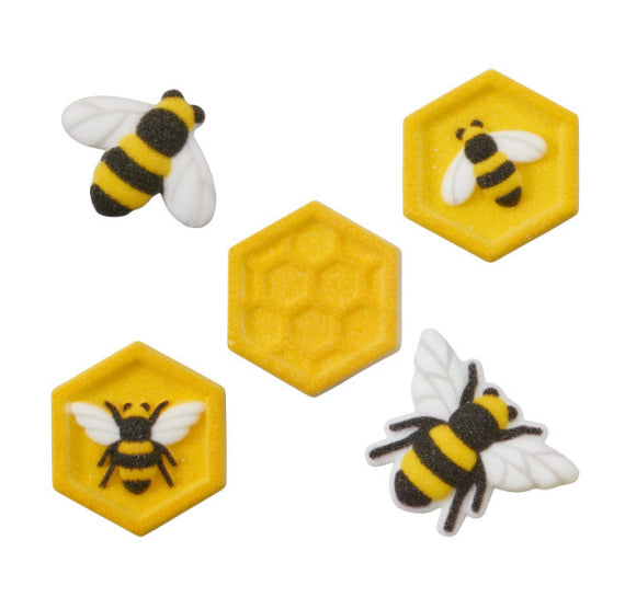 Bumble Bee Sugars Little Yellow Sugar Bee Cake Toppers, Edible