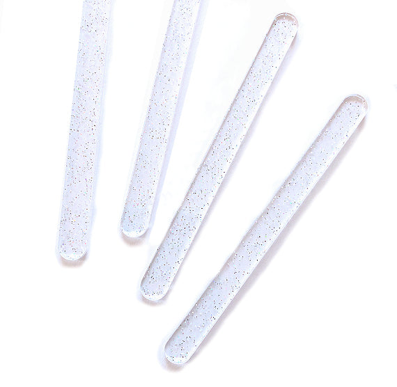Acrylic Popsicle Sticks: Glitter Clear | www.sprinklebeesweet.com