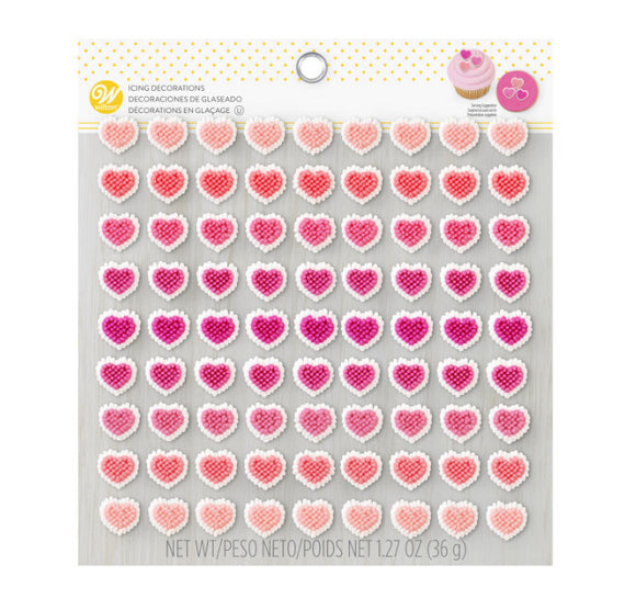 Wilton Icing Decorations: Ombre Hearts | www.sprinklebeesweet.com
