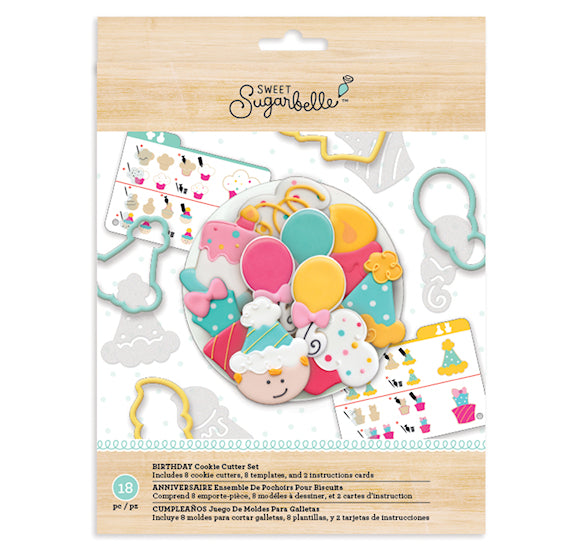 Sweet Sugarbelle Birthday Cookie Cutters Set | www.sprinklebeesweet.com