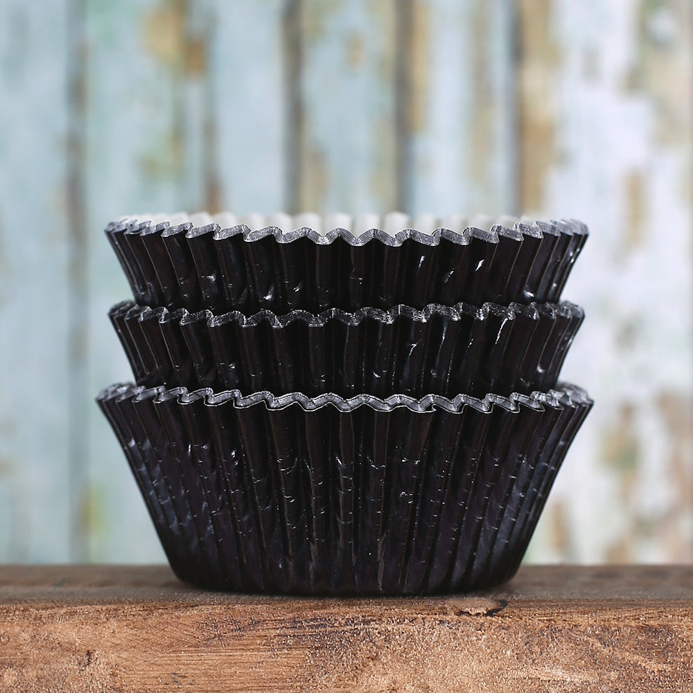 Bulk Cupcake Liners: Black Foil | www.sprinklebeesweet.com