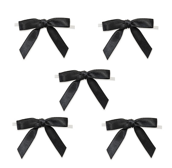Black Bows with Ties: 2" | www.sprinklebeesweet.com