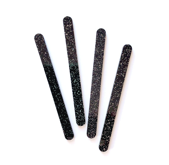 Acrylic Popsicle Sticks: Glitter Black | www.sprinklebeesweet.com
