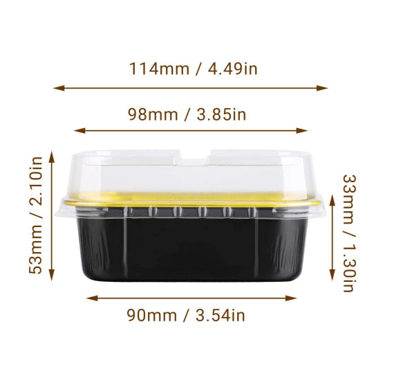 Rectangle Snack Cake Pans with Lids: Black | www.sprinklebeesweet.com