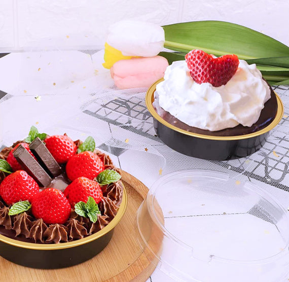 Mini Round Cake Pans with Lids: Black | www.sprinklebeesweet.com