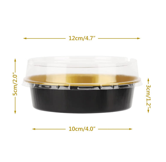 Mini Round Cake Pans with Lids: Black | www.sprinklebeesweet.com