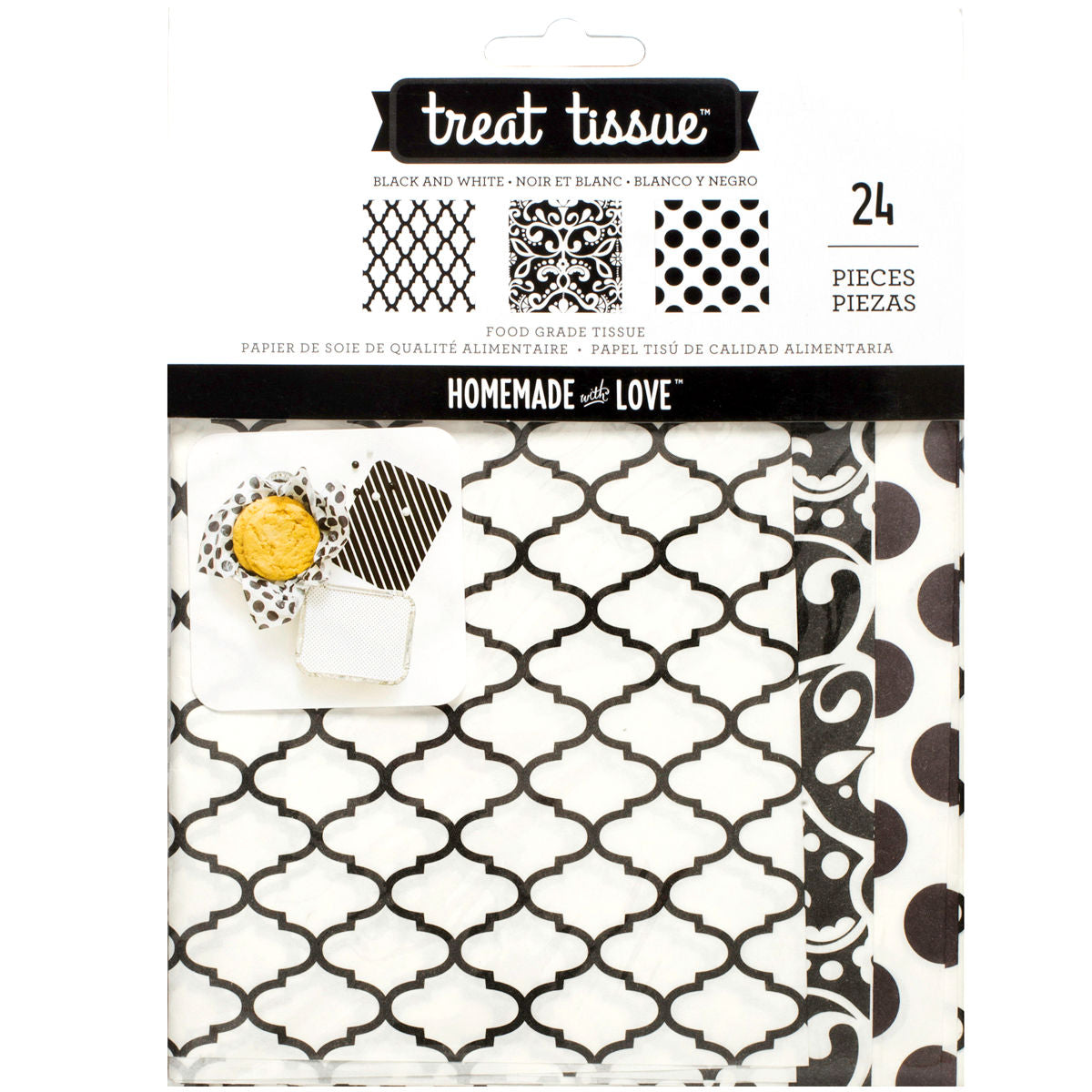 Black and White Treat Tissue Paper | www.sprinklebeesweet.com