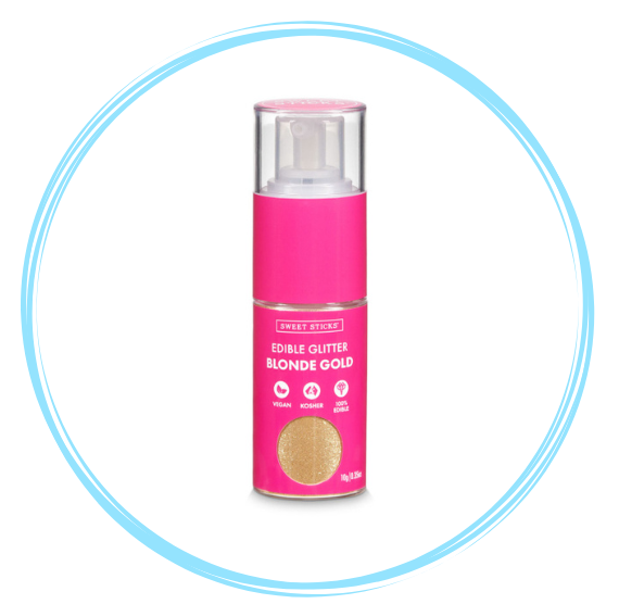Sweet Sticks Edible Glitter Pump: Blonde Gold | www.sprinklebeesweet.com