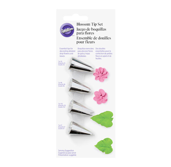 Wilton Small Frosting Tip Set: Blossom + Leaf | www.sprinklebeesweet.com