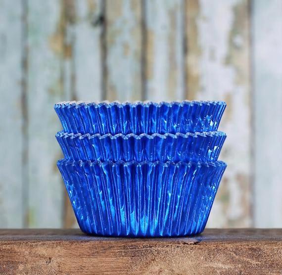 Bulk Cupcake Liners: Blue Foil | www.sprinklebeesweet.com