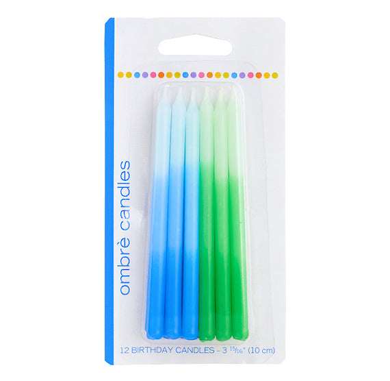 Green & Blue Ombre Candles | www.sprinklebeesweet.com