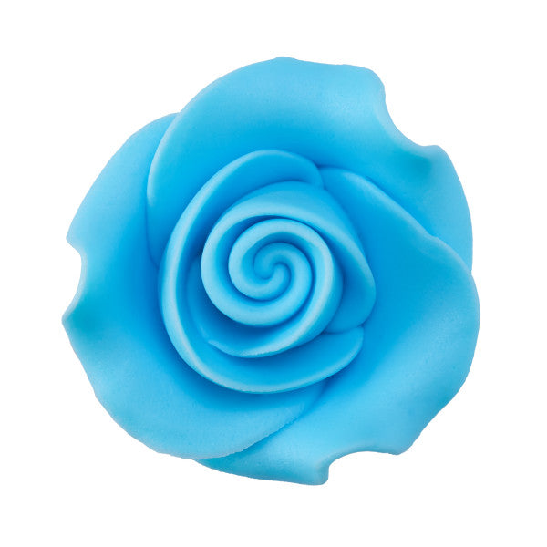 Edible Blue Fondant Roses: 1.5" | www.sprinklebeesweet.com