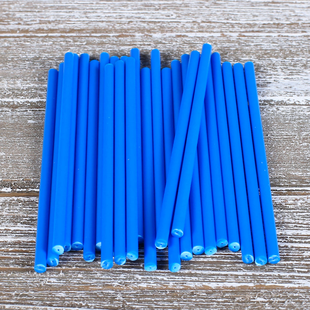 Blue Lollipop Sticks: 4.5" | www.sprinklebeesweet.com