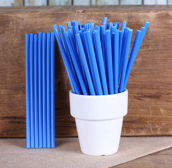 Blue Lollipop Sticks: 4.5" | www.sprinklebeesweet.com