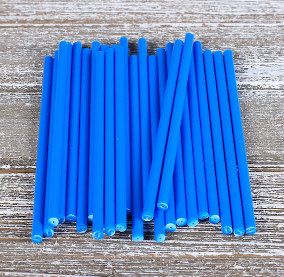 Blue Lollipop Sticks: 4.5" | www.sprinklebeesweet.com
