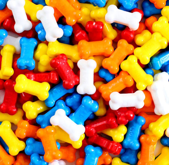 Colorful Dog Bone Candy Sprinkles | www.sprinklebeesweet.com