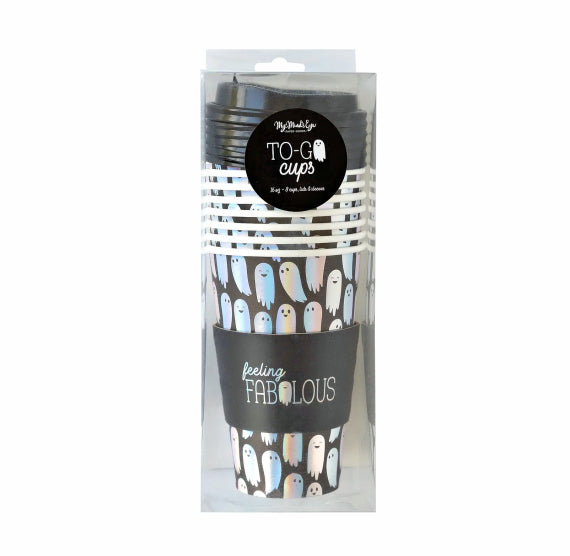 Halloween Coffee Cups: Holographic Ghosts | www.sprinklebeesweet.com