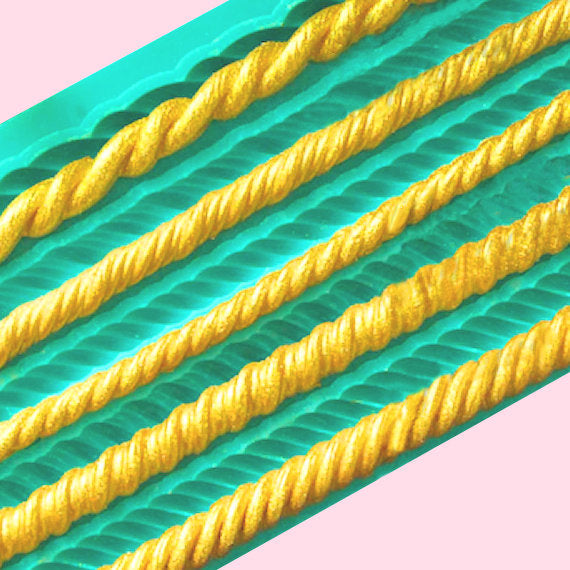 Mini Trim + Rope Fondant Mold | www.sprinklebeesweet.com