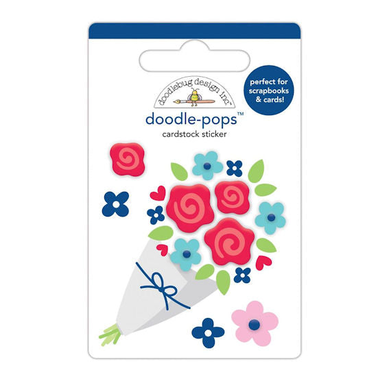 Doodle-Pops Bouquet of Flowers Sticker | www.sprinklebeesweet.com