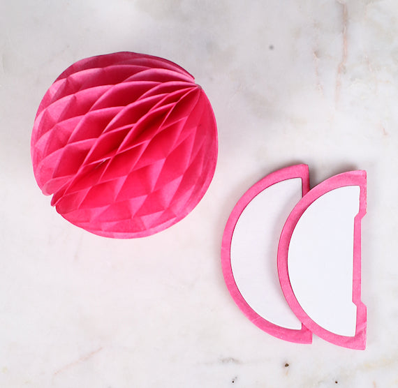 Hot Pink Honeycomb Tissue Balls: 3" | www.sprinklebeesweet.com