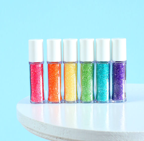 Mini Bright Rainbow Sprinkles Set: Sanding Sugar | www.sprinklebeesweet.com