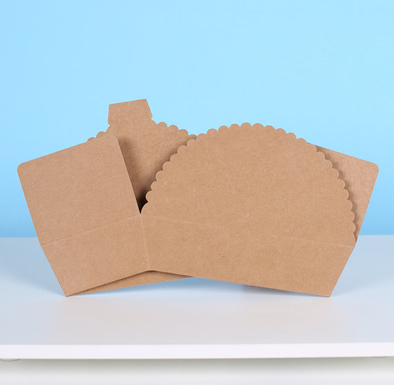 Scallop Small Candy Box Set: Kraft Brown | www.sprinklebeesweet.com
