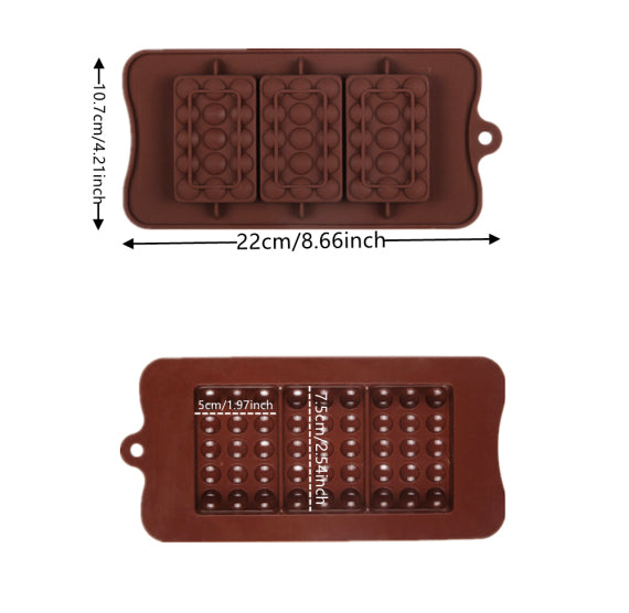 Thick Chocolate Bar Mold: Dots Break-Up | www.sprinklebeesweet.com