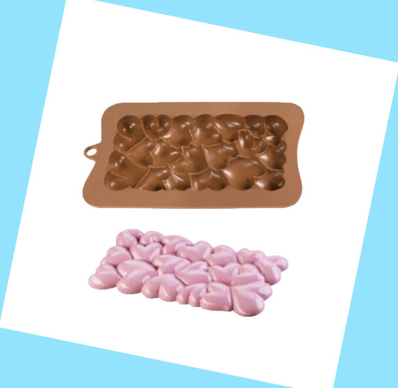 Shop Chocolate Bar Mold: Puffy Heart Valentine's Day Silicone