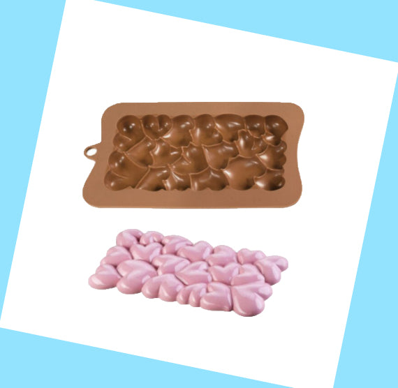 Chocolate Bar Mold: Puffy Hearts | www.sprinklebeesweet.com