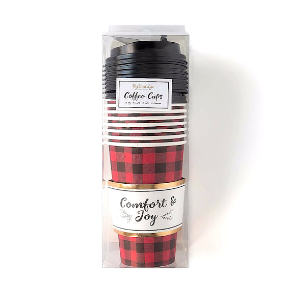 Christmas Coffee Cups: Buffalo Check | www.sprinklebeesweet.com