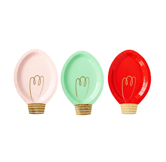 Christmas Bulb Shaped Plates | www.sprinklebeesweet.com