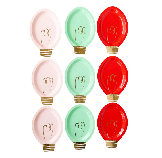 Christmas Bulb Shaped Plates | www.sprinklebeesweet.com