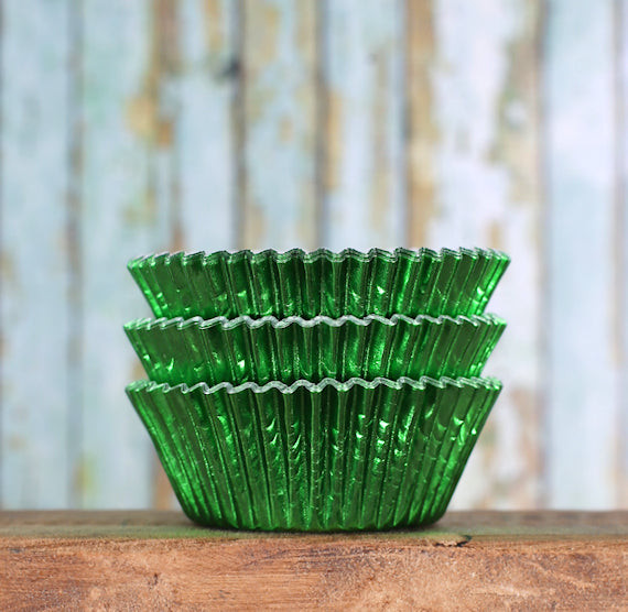 Bulk Cupcake Liners: Green Foil | www.sprinklebeesweet.com