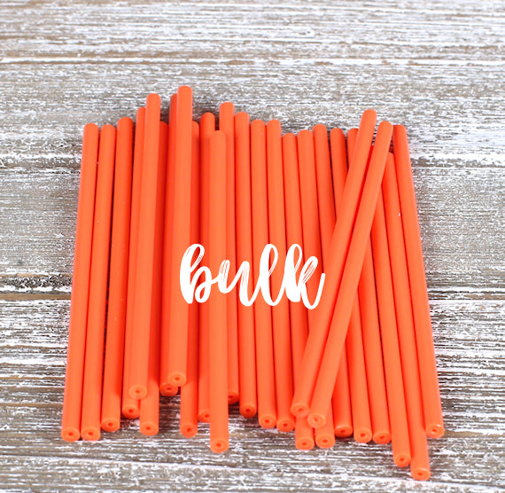 Bulk Orange Lollipop Sticks: 4.5" | www.sprinklebeesweet.com