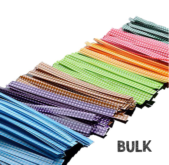 Bulk Gingham Twist Ties: 500 Count | www.sprinklebeesweet.com
