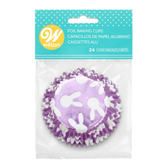 Purple Bunny Cupcake Liners: Foil | www.sprinklebeesweet.com