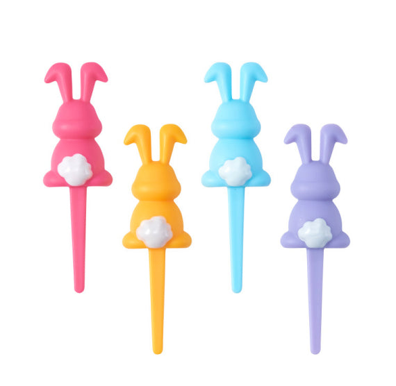 Easter Cupcake Picks: Colorful Bunnies | www.sprinklebeesweet.com
