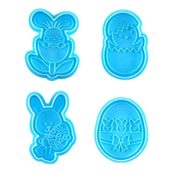 Easter Cookie Cutter Stampers: Chick + Bunny | www.sprinklebeesweet.com