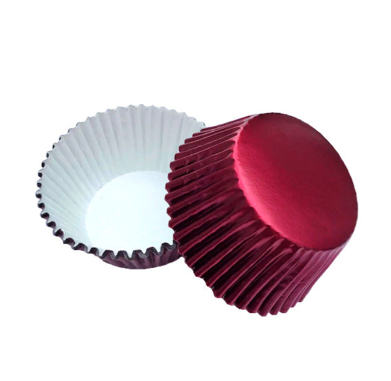 Bulk Cupcake Liners: Burgundy Foil | www.sprinklebeesweet.com