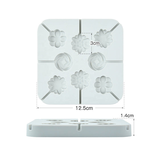 Silicone Lollipop Mold: Spring Flowers | www.sprinklebeesweet.com