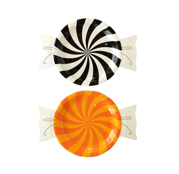 Halloween Candy Shaped Plates | www.sprinklebeesweet.com