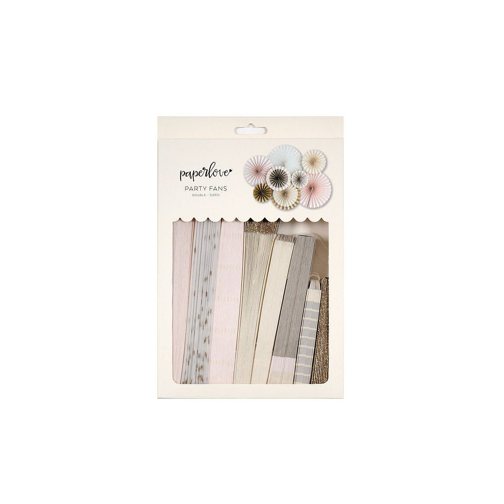 Champagne Pink Party Fans | www.sprinklebeesweet.com