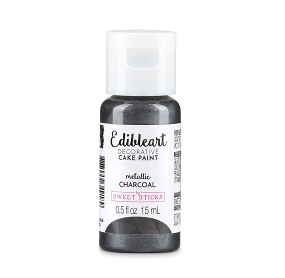 Metallic Charcoal Edible Art Paint | www.sprinklebeesweet.com