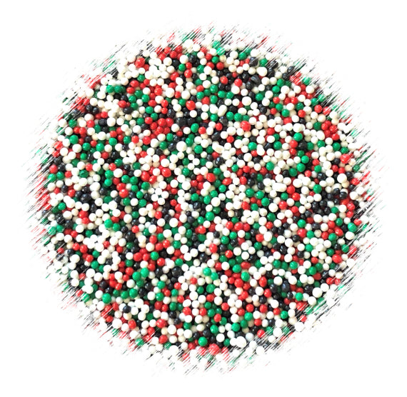 Christmas Nonpareils Mix: Cozy Christmas | www.sprinklebeesweet.com