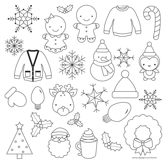 Icing Template Pattern Sheets: Christmas + Winter | www.sprinklebeesweet.com