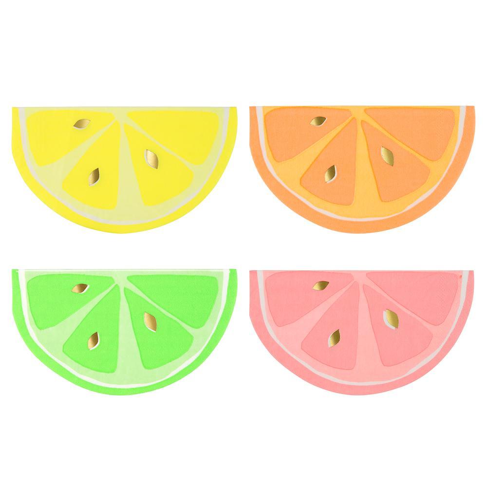 Neon Citrus Napkins | www.sprinklebeesweet.com