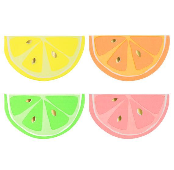 Neon Citrus Napkins | www.sprinklebeesweet.com