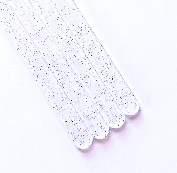 Acrylic Popsicle Sticks: Glitter Clear | www.sprinklebeesweet.com
