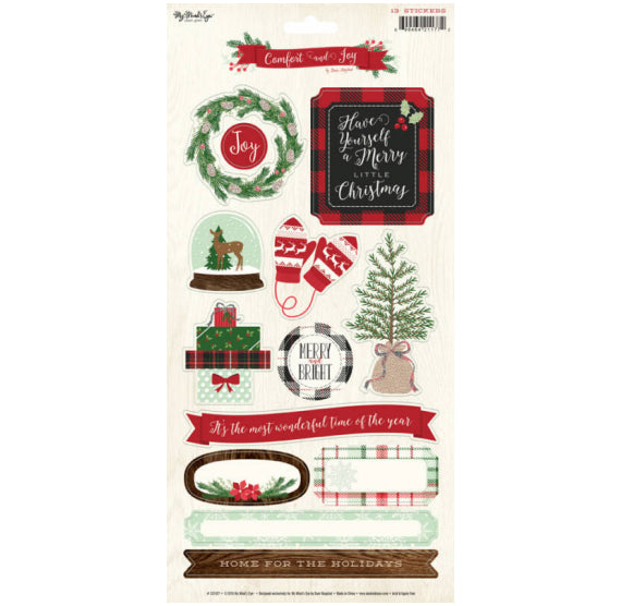 Comfort & Joy Christmas Sticker Labels | www.sprinklebeesweet.com